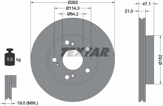 Textar 92175800 - Discofreno www.autoricambit.com