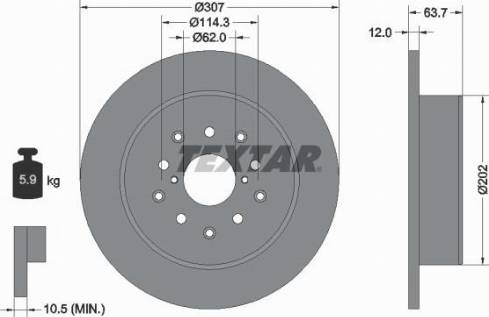 Textar 92170800 - Discofreno www.autoricambit.com