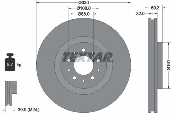 Textar 92178105 - Discofreno www.autoricambit.com