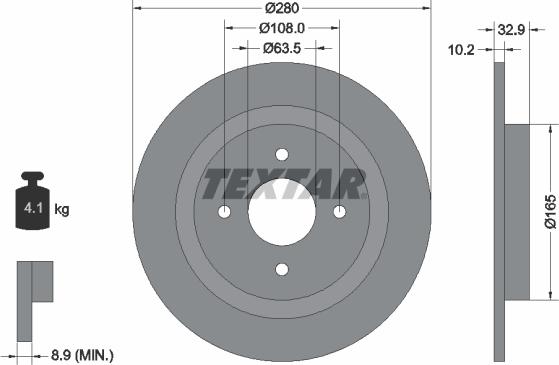 Textar 92172400 - Discofreno www.autoricambit.com