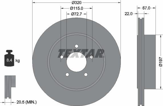 Textar 92177205 - Discofreno www.autoricambit.com