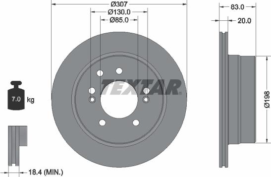 Textar 92341003 - Discofreno www.autoricambit.com