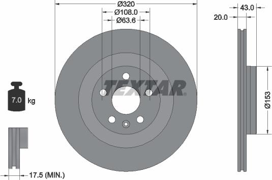 Textar 92309705 - Discofreno www.autoricambit.com