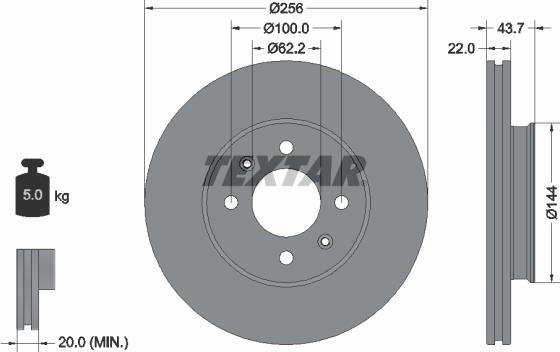 Textar 92304603 - Discofreno www.autoricambit.com