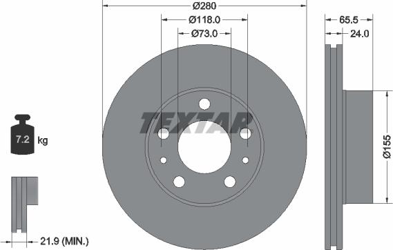 Textar 92305203 - Discofreno www.autoricambit.com