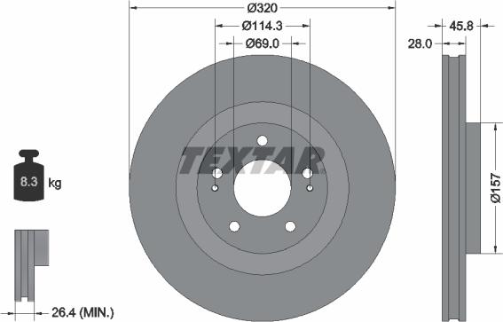 Textar 92306503 - Discofreno www.autoricambit.com