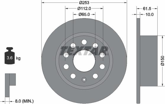 Textar 92306603 - Discofreno www.autoricambit.com