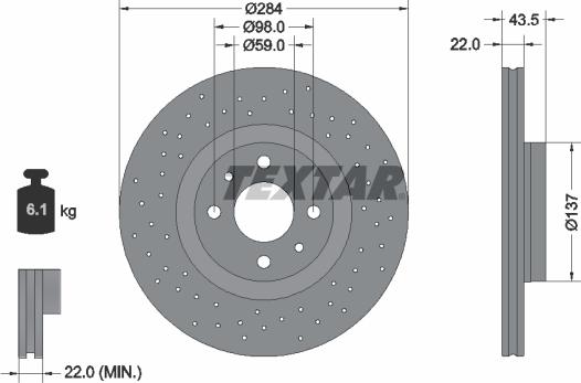 Textar 92316103 - Discofreno www.autoricambit.com