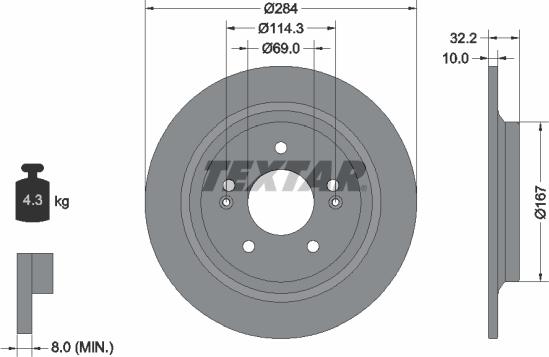 Textar 92316303 - Discofreno www.autoricambit.com