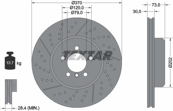 Textar 92311605 - Discofreno www.autoricambit.com