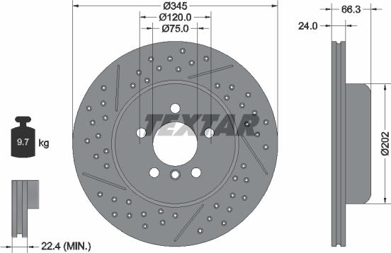 Textar 92311805 - Discofreno www.autoricambit.com