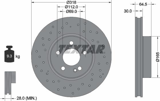 Textar 92330605 - Discofreno www.autoricambit.com