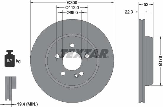 Textar 92331405 - Discofreno www.autoricambit.com