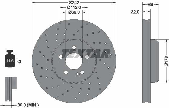 Textar 92331005 - Discofreno www.autoricambit.com