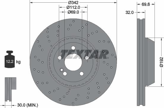 Textar 92331305 - Discofreno www.autoricambit.com