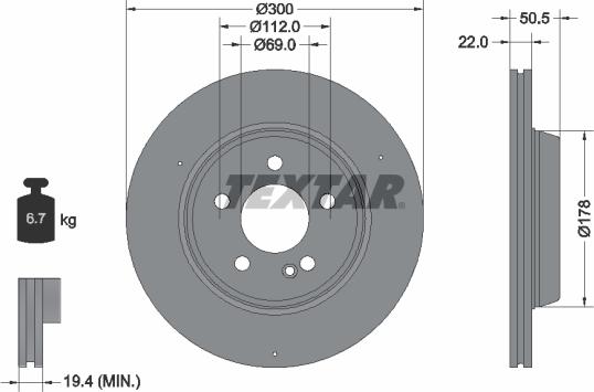 Textar 92338705 - Discofreno www.autoricambit.com