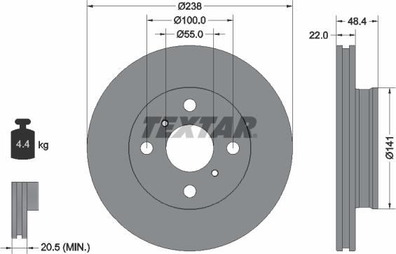 Textar 92294603 - Discofreno www.autoricambit.com