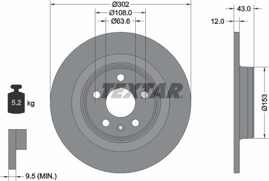 Textar 92295105 - Discofreno www.autoricambit.com