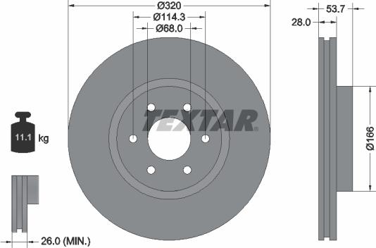 Textar 92296503 - Discofreno www.autoricambit.com