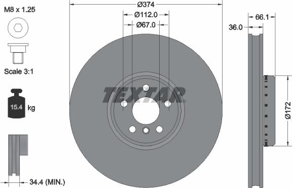 Textar 92290225 - Discofreno www.autoricambit.com