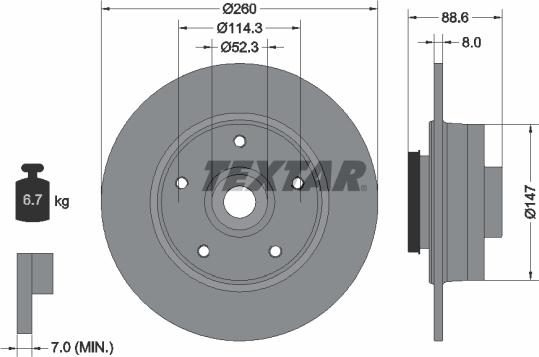 Textar 92291003 - Discofreno www.autoricambit.com