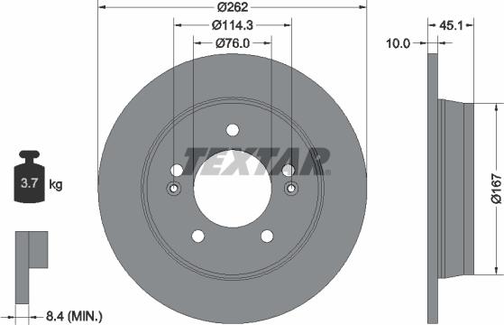 Textar 92240003 - Discofreno www.autoricambit.com