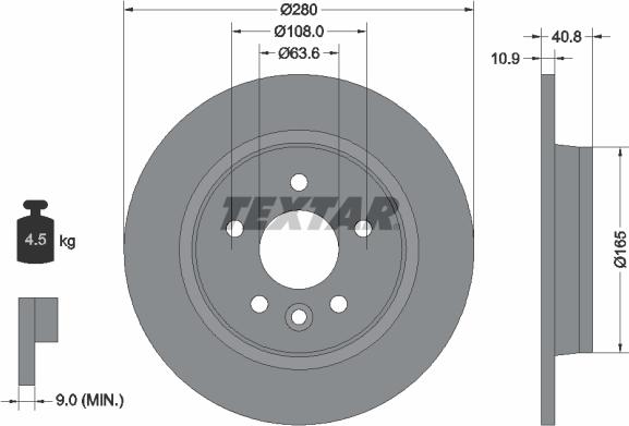 Textar 92255605 - Discofreno www.autoricambit.com