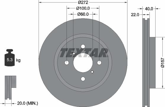 Textar 92255303 - Discofreno www.autoricambit.com