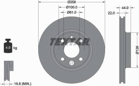 Textar 92255200 - Discofreno www.autoricambit.com