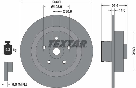 Textar 92252900 - Discofreno www.autoricambit.com