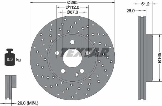 Textar 92257503 - Discofreno www.autoricambit.com