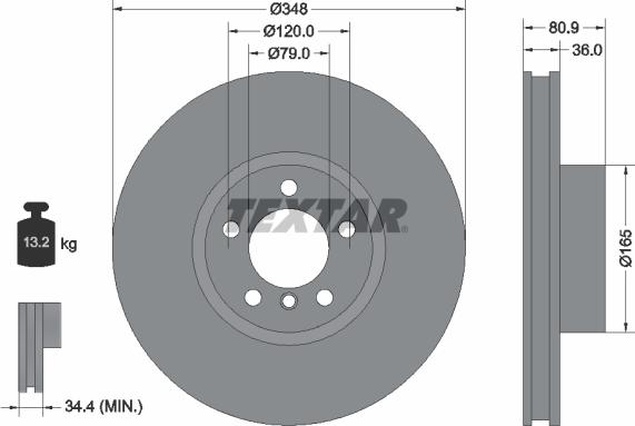 Textar 92269505 - Discofreno www.autoricambit.com