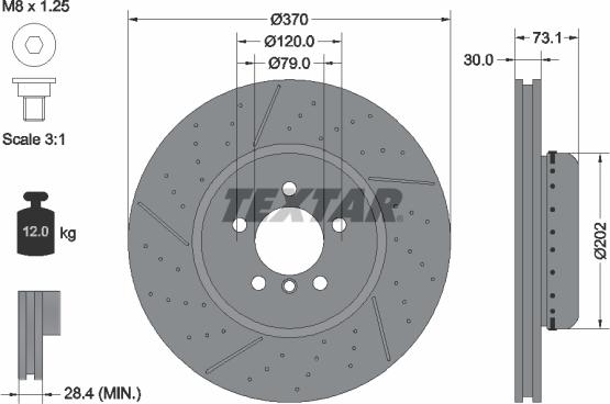 Textar 92265425 - Discofreno www.autoricambit.com