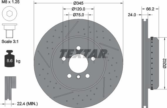 Textar 92265525 - Discofreno www.autoricambit.com