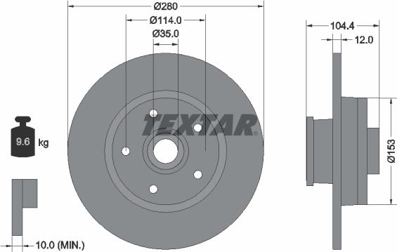 Textar 92268903 - Discofreno www.autoricambit.com