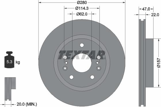 Textar 92268303 - Discofreno www.autoricambit.com