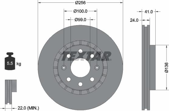 Textar 92263303 - Discofreno www.autoricambit.com