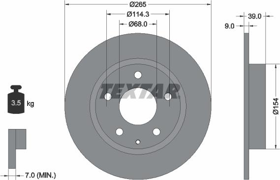 Textar 92267703 - Discofreno www.autoricambit.com