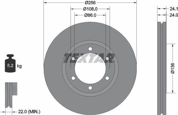 Textar 92289003 - Discofreno www.autoricambit.com