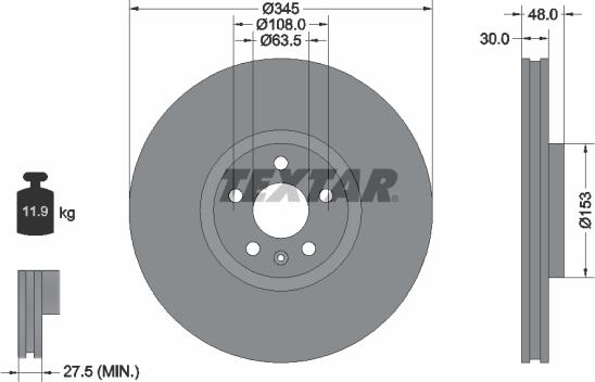 Textar 92289805 - Discofreno www.autoricambit.com