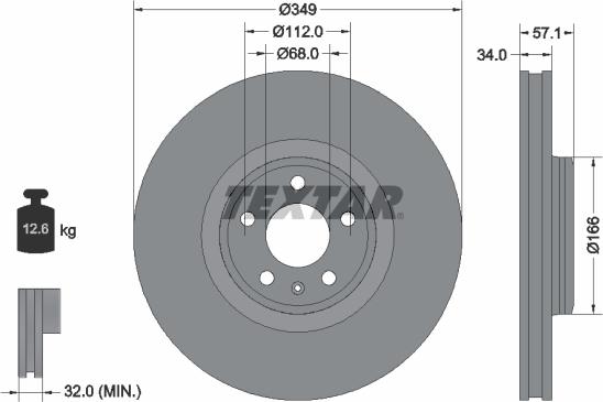 Textar 92289305 - Discofreno www.autoricambit.com