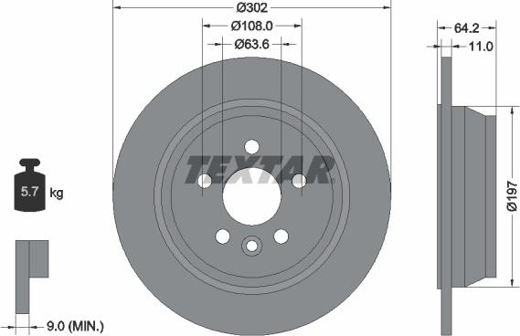 Textar 92283003 - Discofreno www.autoricambit.com