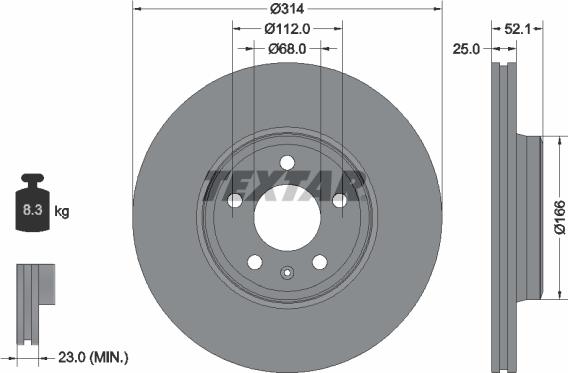 Textar 92282905 - Discofreno www.autoricambit.com