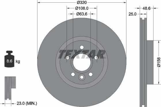 Textar 92282103 - Discofreno www.autoricambit.com