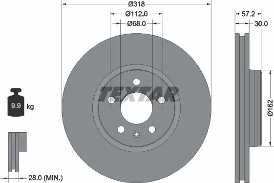 Textar 92282705 - Discofreno www.autoricambit.com