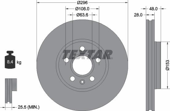 Textar 92287505 - Discofreno www.autoricambit.com