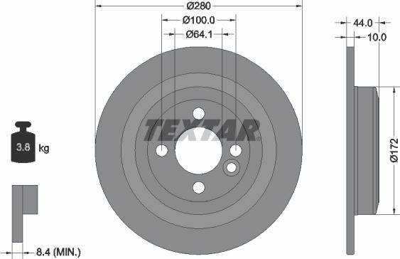 Textar 92234003 - Discofreno www.autoricambit.com