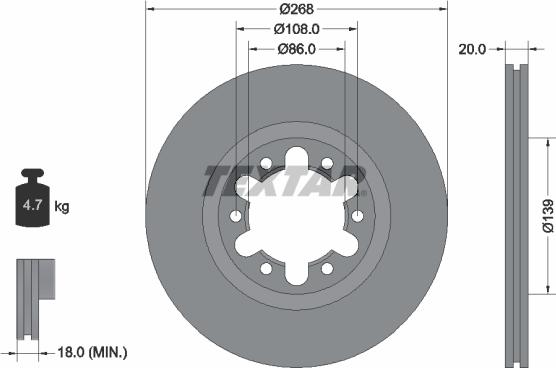 Textar 92235900 - Discofreno www.autoricambit.com