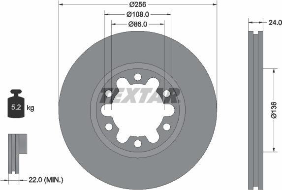 Textar 92236300 - Discofreno www.autoricambit.com