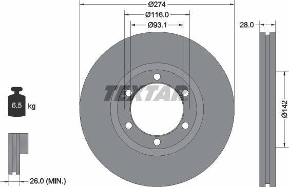 Textar 92236200 - Discofreno www.autoricambit.com